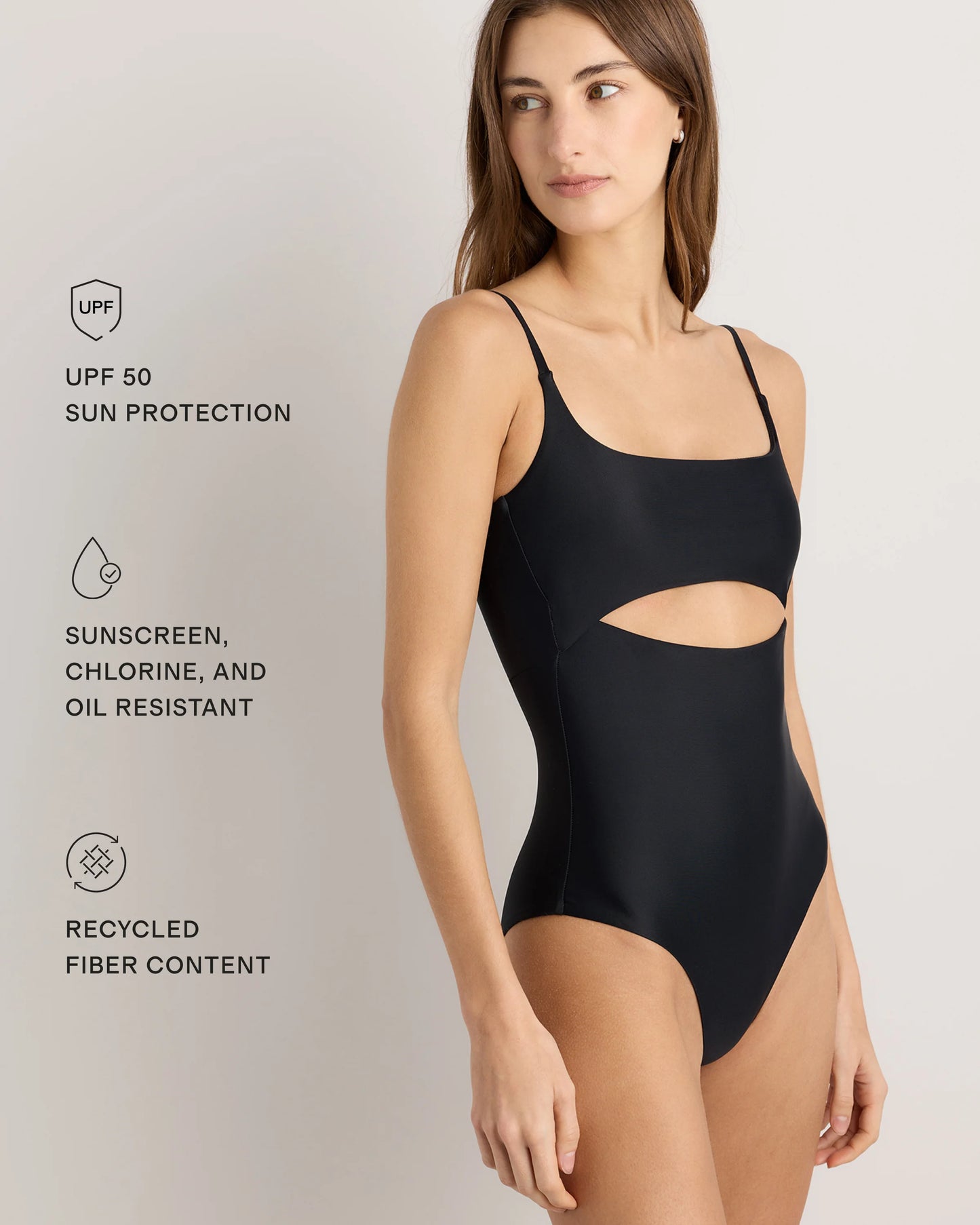 Italian Cut Out One-Piece Swimsuit - XS / Lagoon Teal Blue