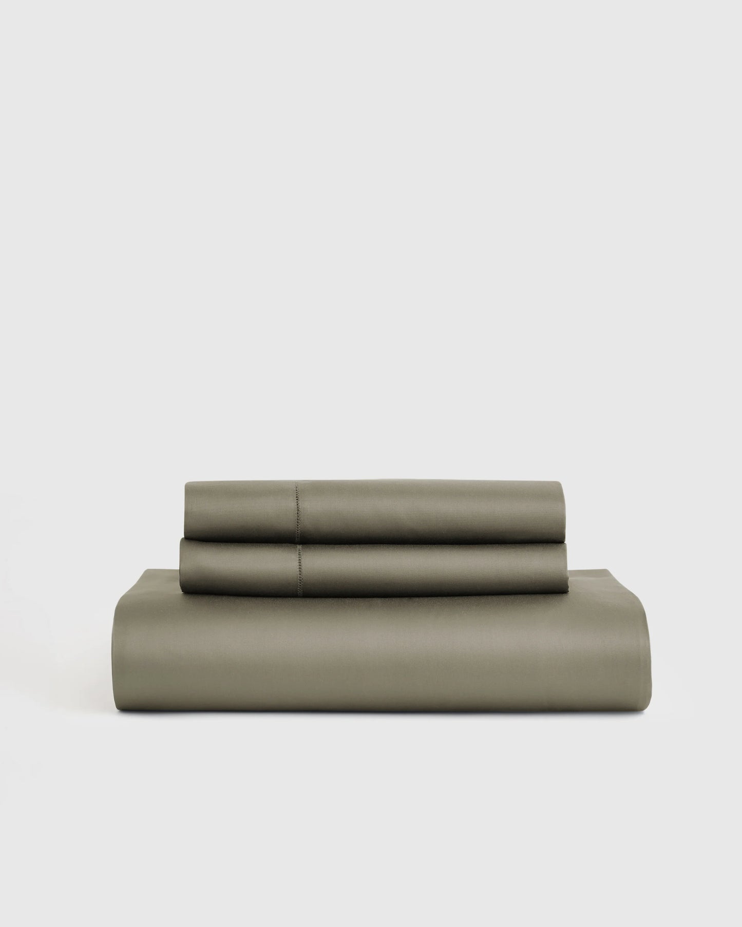 Signature Giza Cotton Sateen Fitted Sheet Set - Twin / Mineral