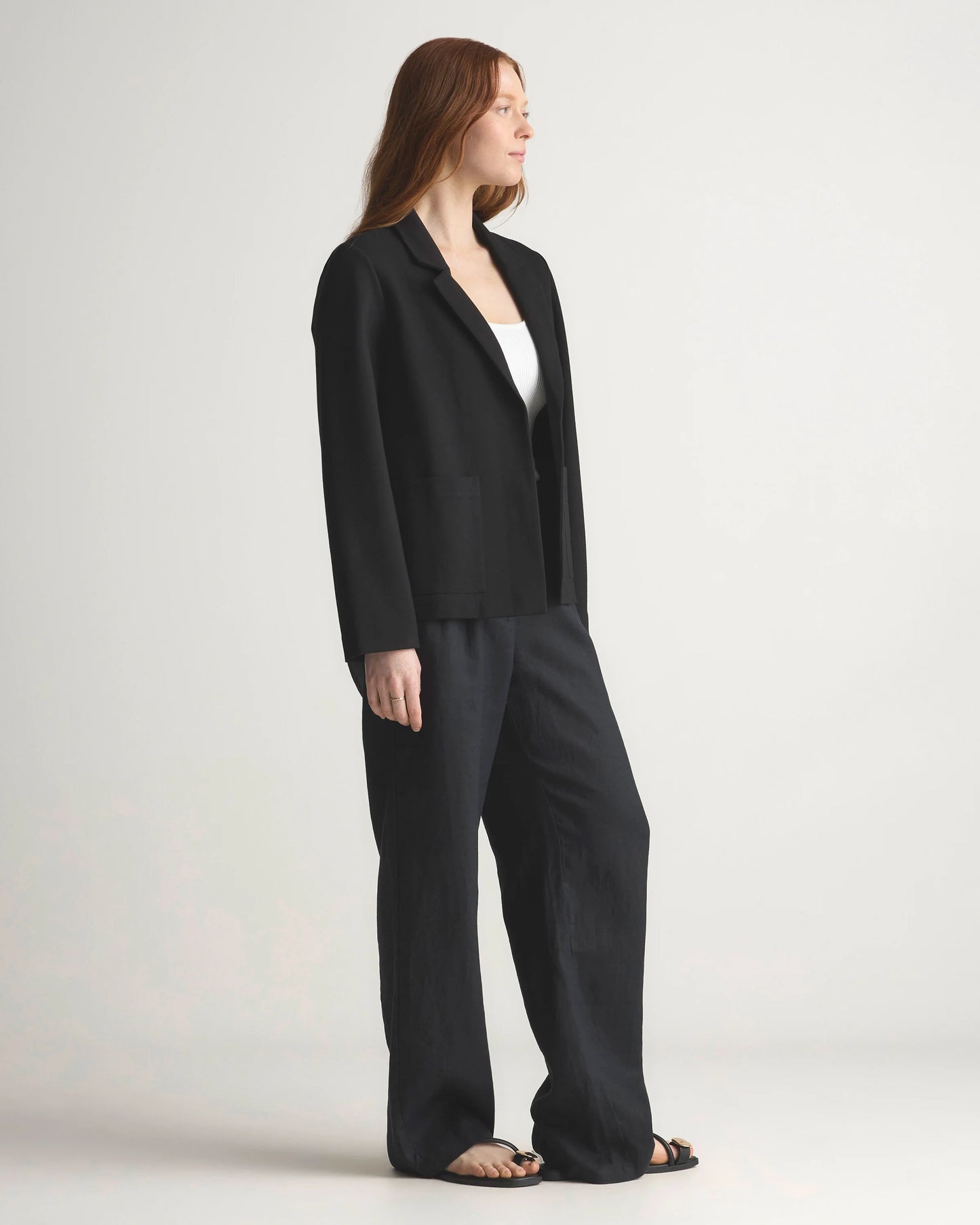 Ultra-Stretch Ponte Open Blazer - XS / Black