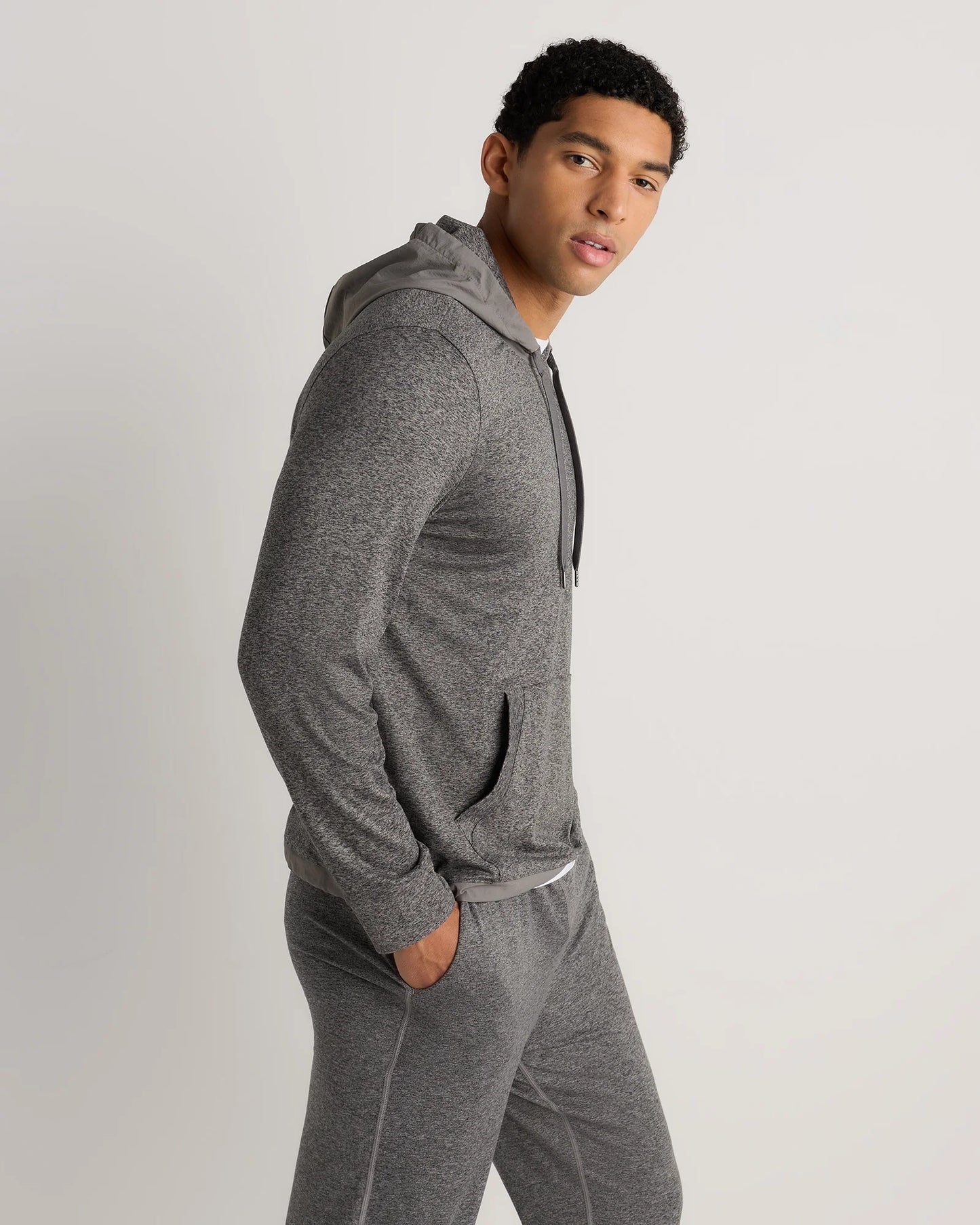 Flowknit Performance Hybrid Pullover Hoodie - S / Heather Green