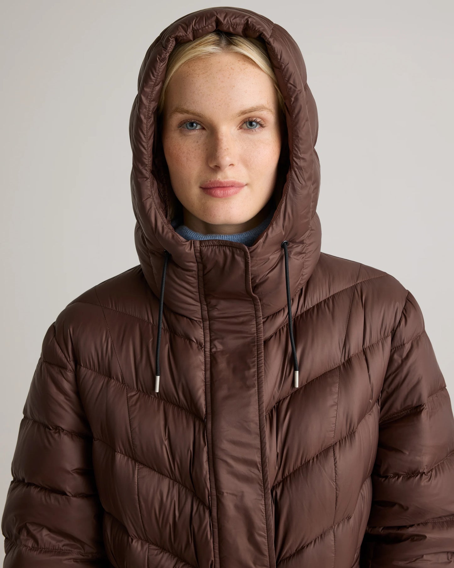 Responsible Down Belted Puffer Maxi Coat - XS / Morel Grey