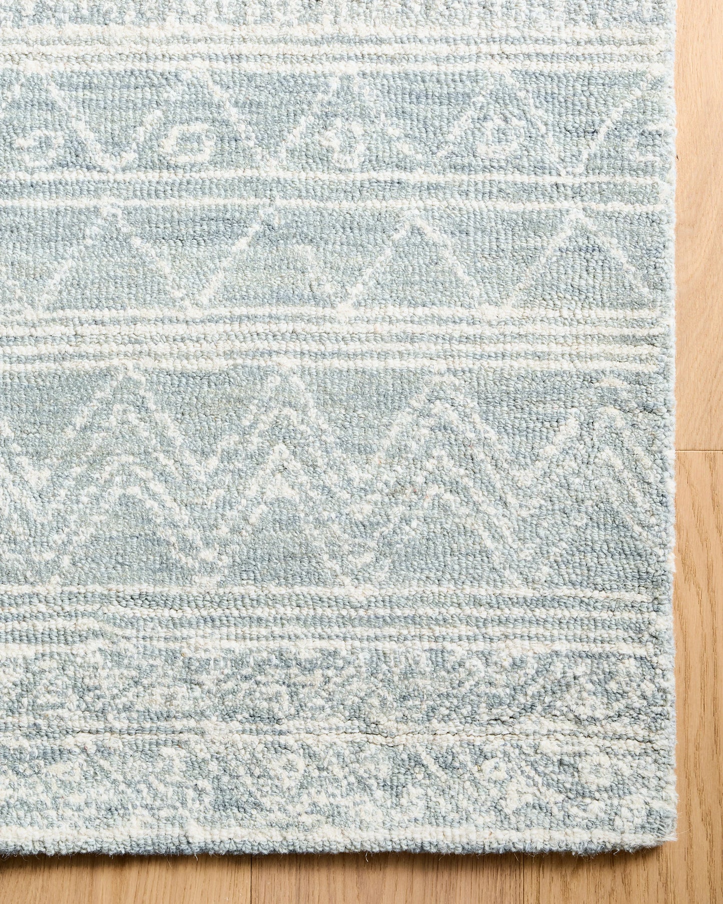Teagan Hand-Hooked Wool Rug - 2' x 3' / Denim