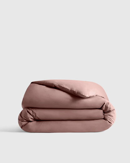 Organic Crisp Percale Duvet Cover - Twin / Ivory