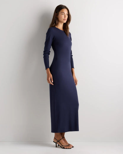 Long Sleeve Knit Maxi Dress - XS / Deep Navy