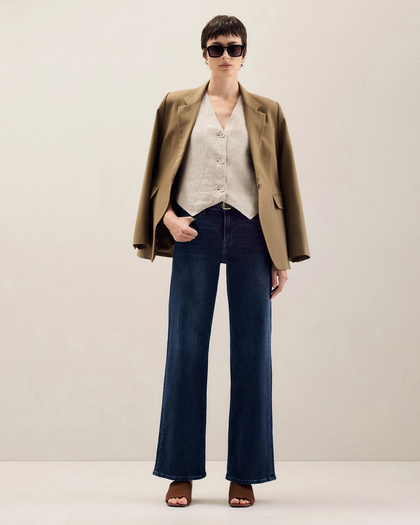 Bella Stretch Wide Leg Jeans - 24 / Frosted Blue