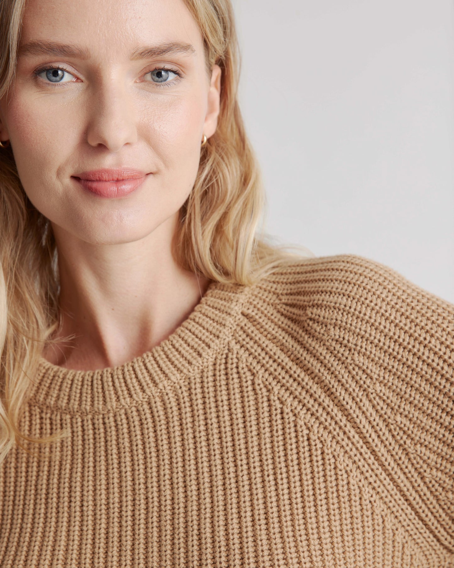 100% Organic Cotton Fisherman Crew Sweater - XS / Sapphire Blue