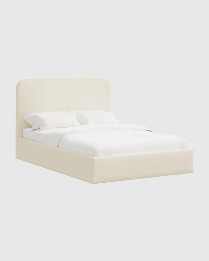 Curved Bed in Performance Linen - Full / Ivory