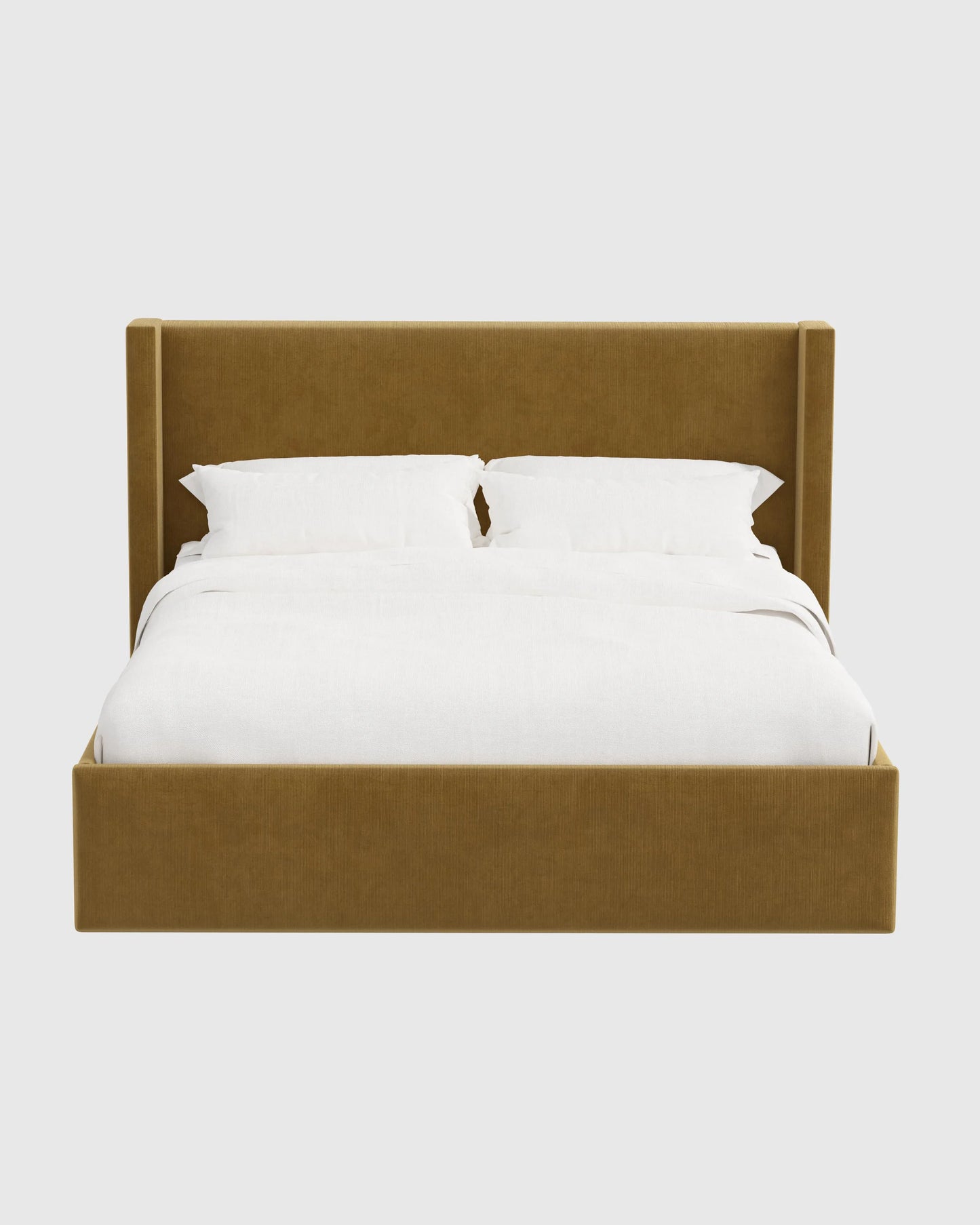 Wingback Bed in Performance Velvet - Full / Butterscotch