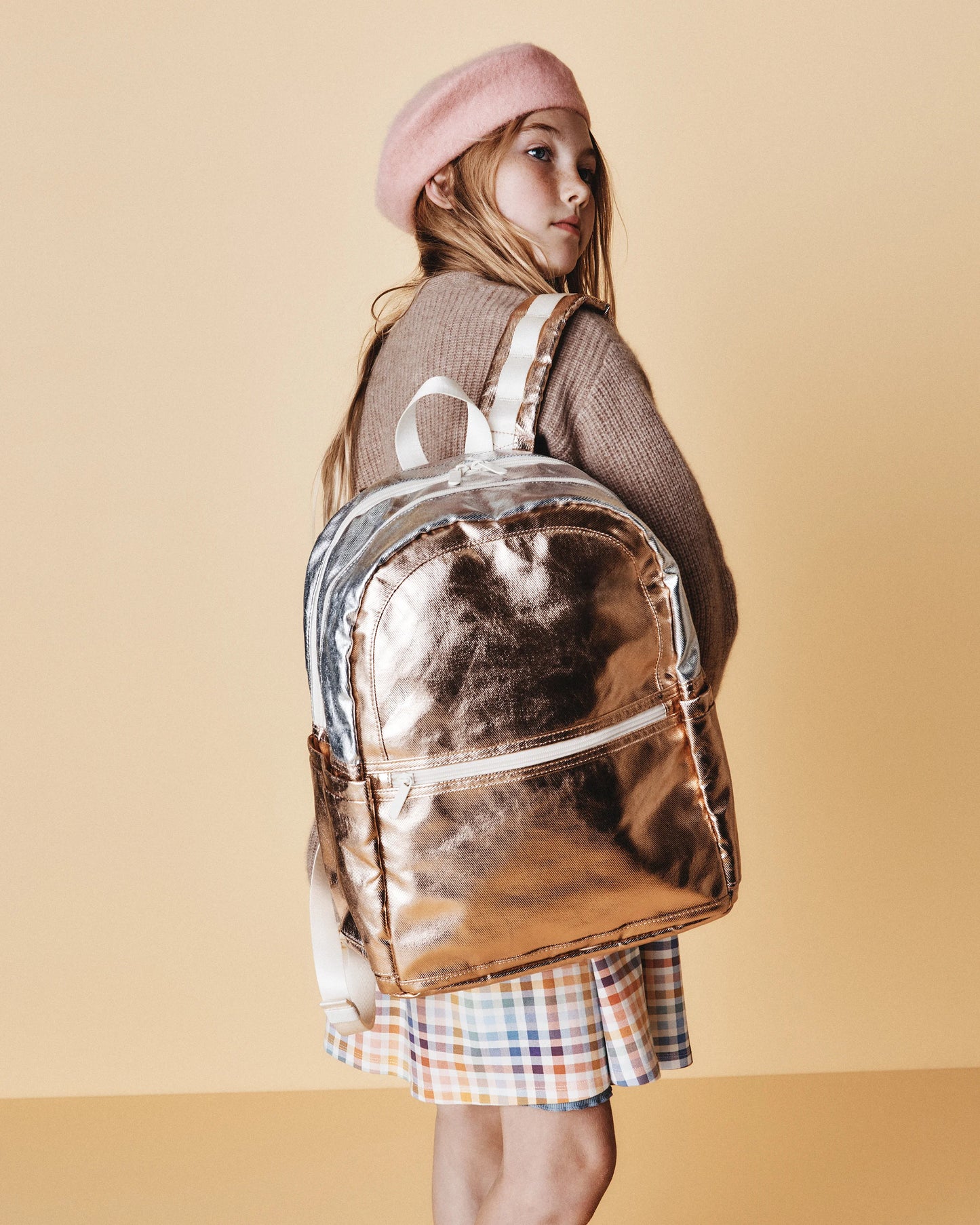 Recycled Double Pocket Backpack - One Size / Rainbow Clouds