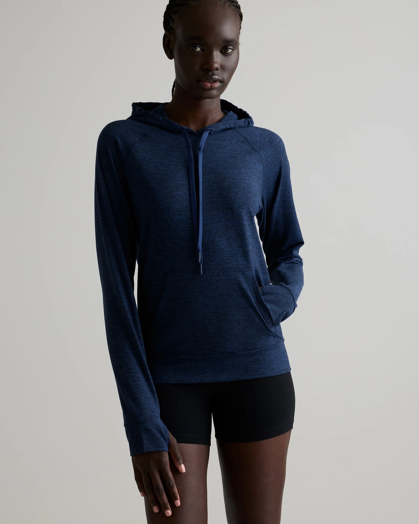 Flowknit Pullover Hoodie - XS / Heather Navy