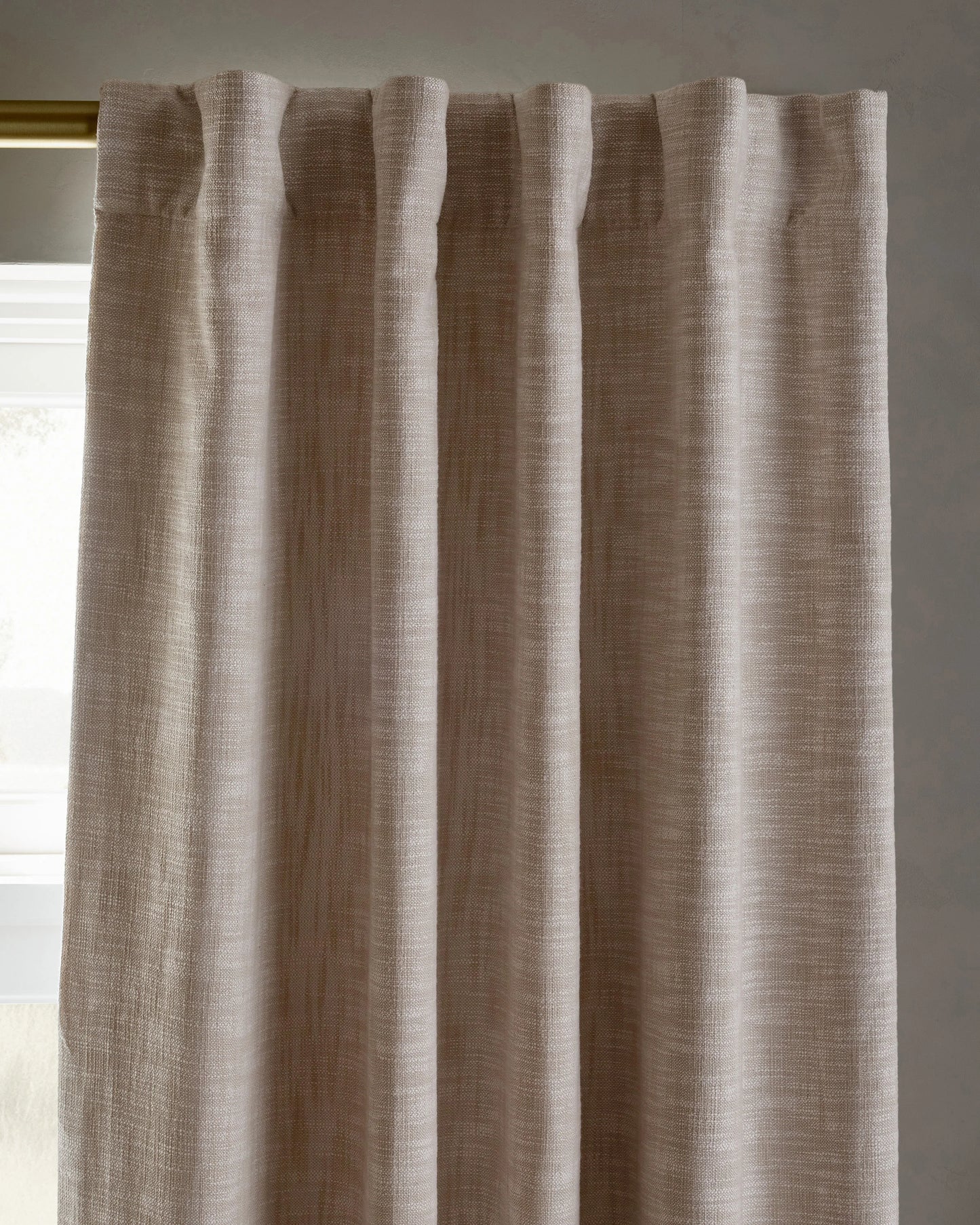 Textured Cotton True Blackout Curtain - 48x84 / White