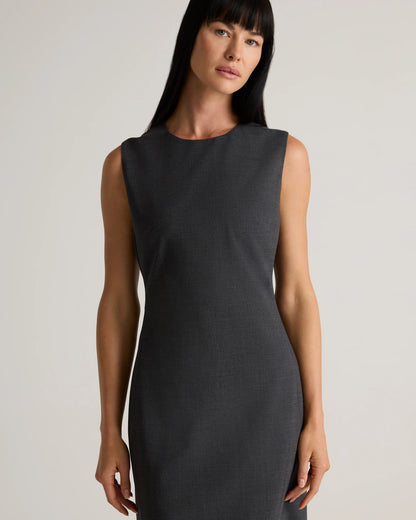 Italian Wool Sleeveless Dress - 0 / Grey Melange