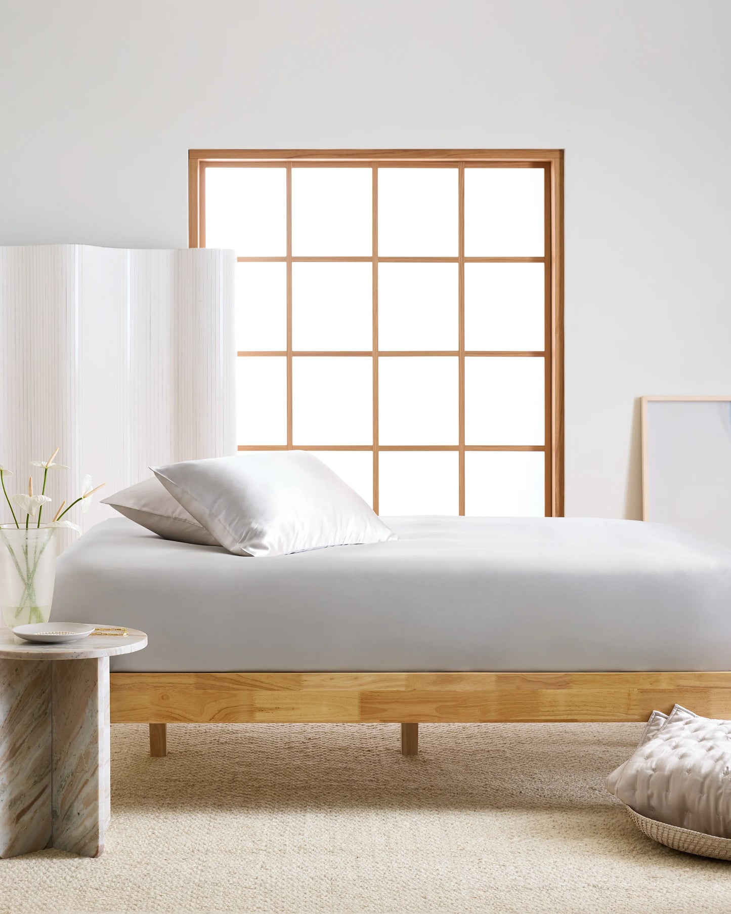 Mulberry Silk Fitted Sheet - Queen / Ivory