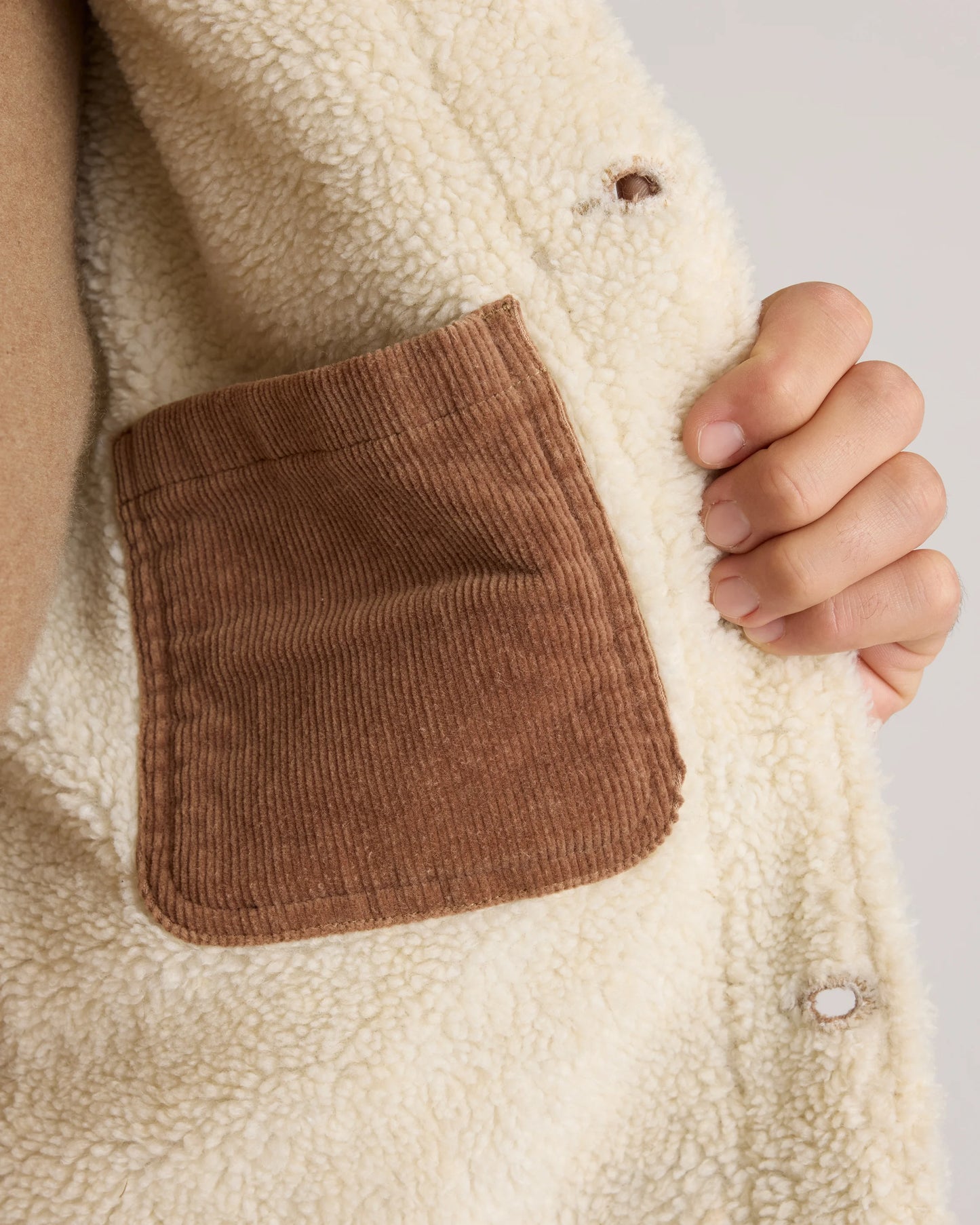 Organic Stretch Corduroy Sherpa-Lined Trucker Jacket - S / Espresso