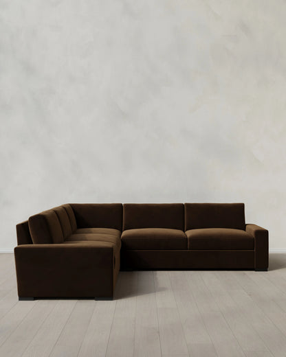 Stillman L Sectional in Performance Velvet - 116x116 / Java