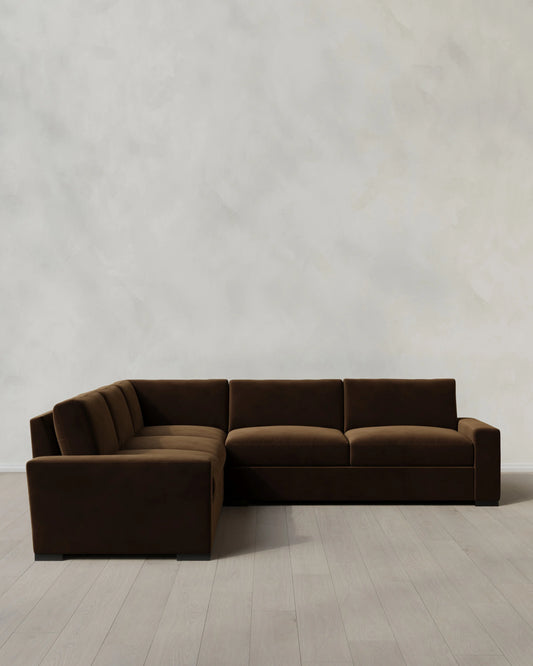 Stillman L Sectional in Performance Velvet - 116x116 / Java
