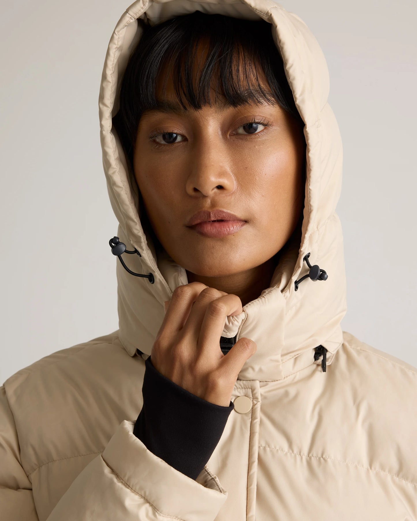 Responsible Down Cropped Puffer Jacket - XS / Shiny Black
