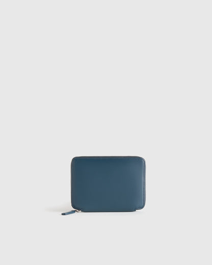 Nappa Leather RFID Zip Travel Wallet - One Size / Black