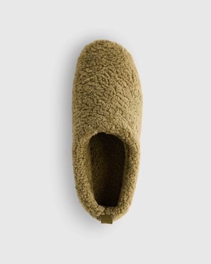 Men's Genuine Shearling Lounge Slipper - 7 / Black