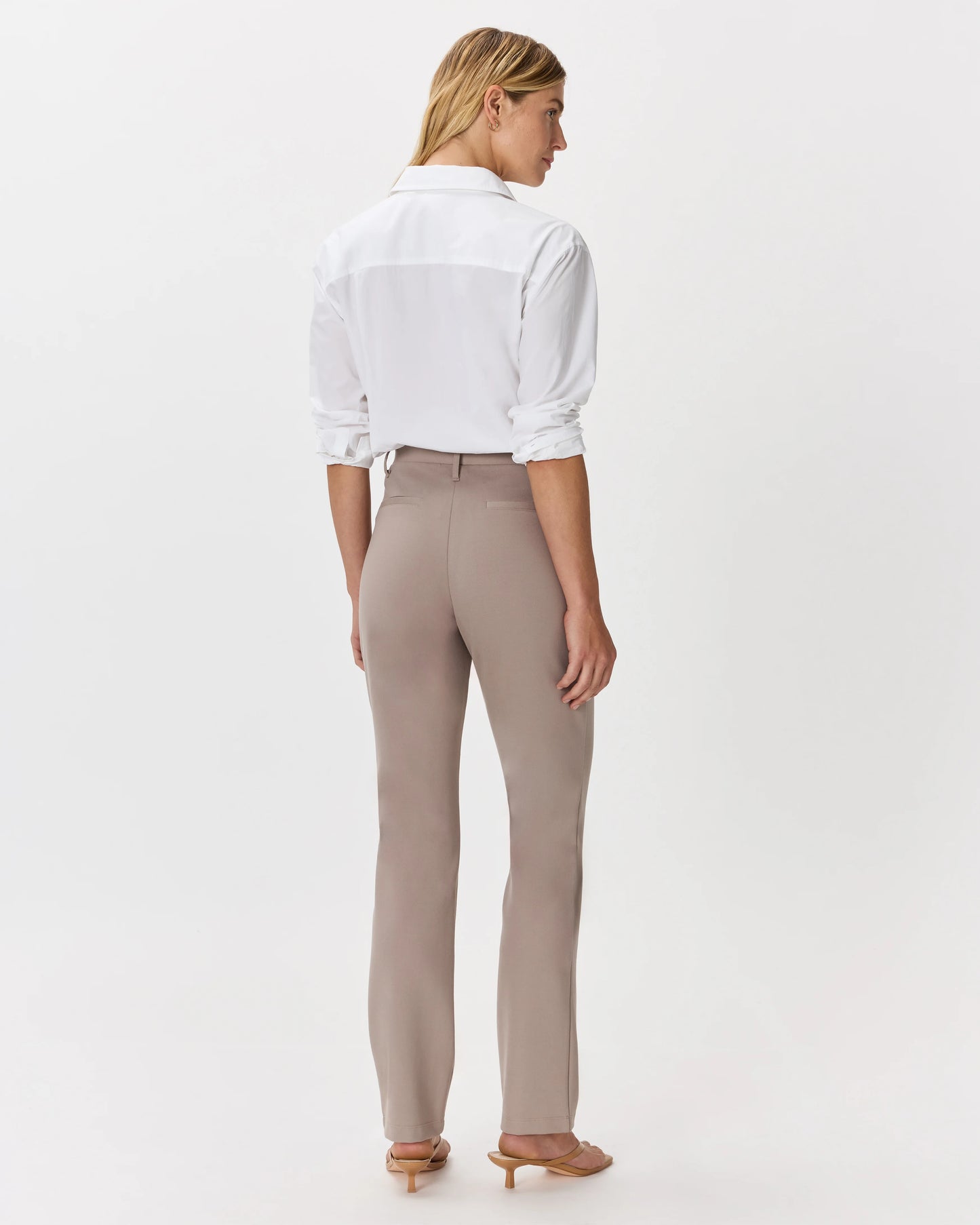 Ultra-Stretch Ponte Straight Leg Pants - XS / Morel Grey