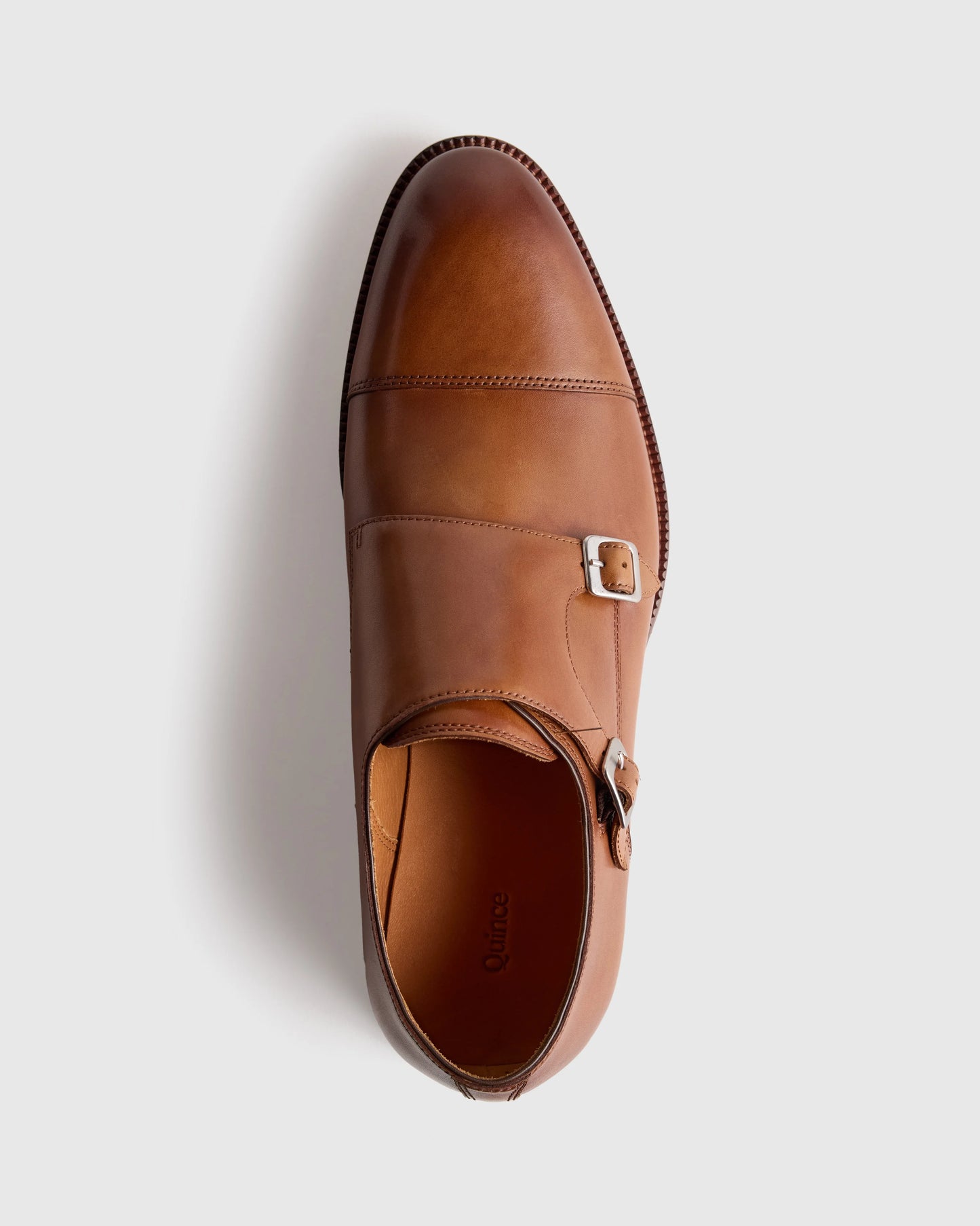 Italian Leather Monk Strap Oxford - 7 / Black