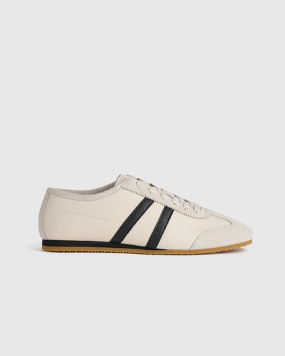 Italian Leather & Suede Low Profile Sneaker - 5 / Electric Blue