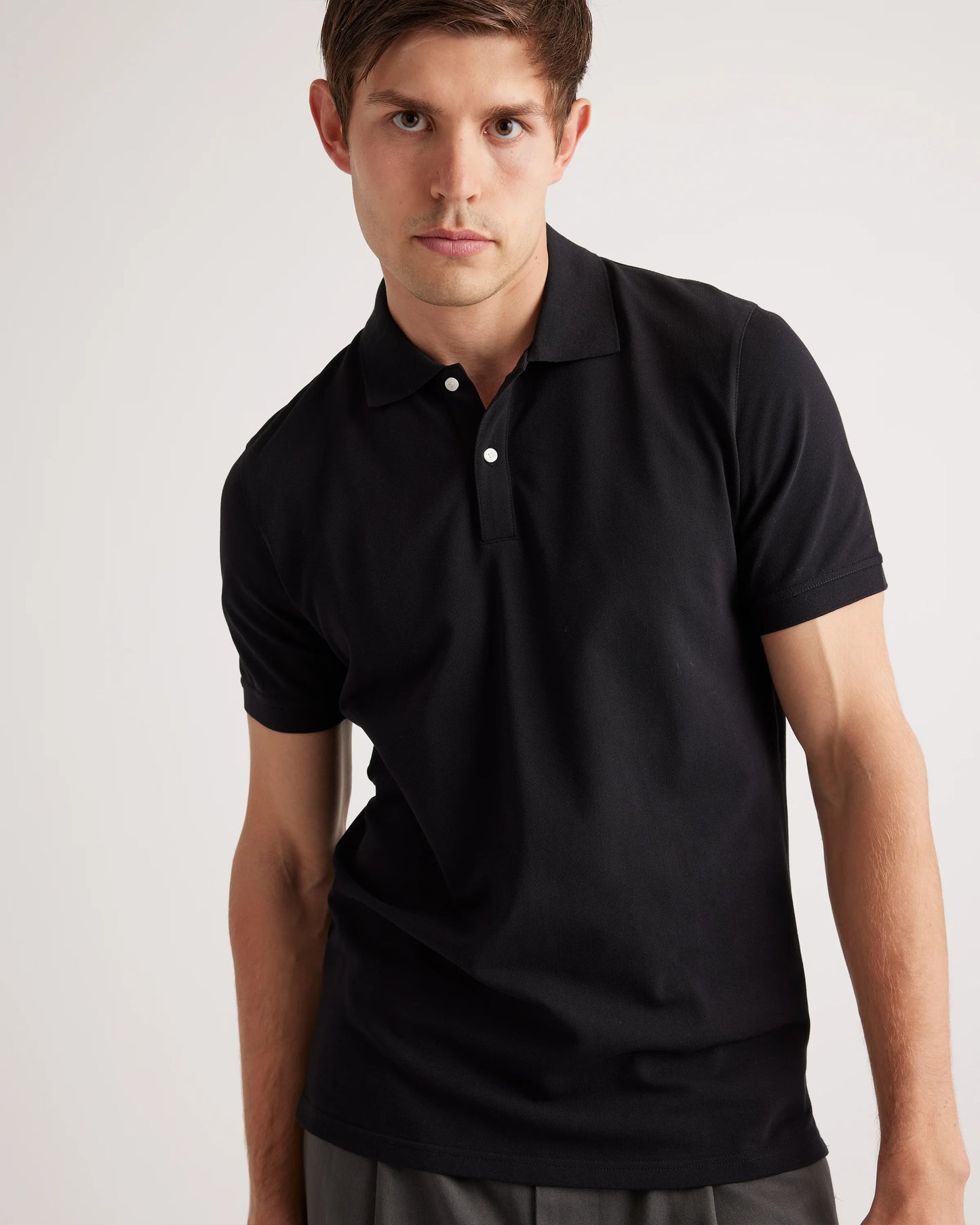 Organic Cotton Pique Polo - XS / Heather Grey