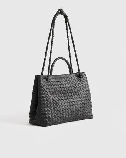 Romy Handwoven Satchel - One Size / Cognac