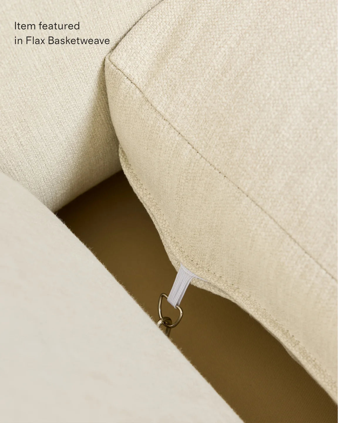 Sierra Curved Arm Sofa in Performance Basketweave - 7ft / Flax