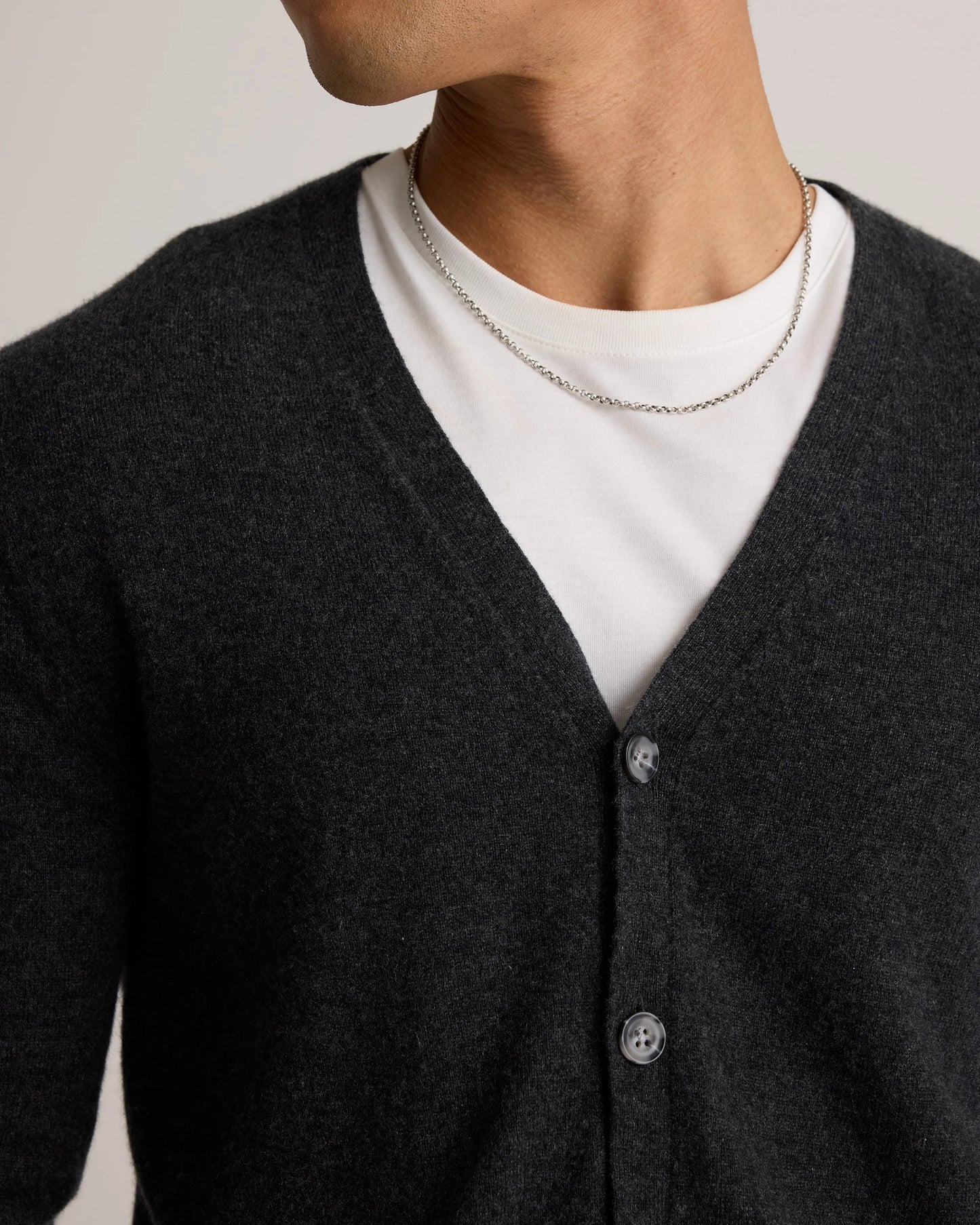 Mongolian Cashmere Cardigan Sweater - S / True Navy