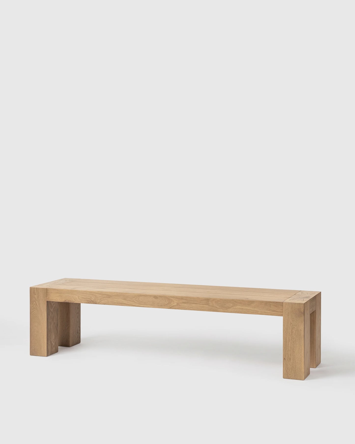 Reclaimed Oak Parsons Dining Bench - One Size / Weathered Oak