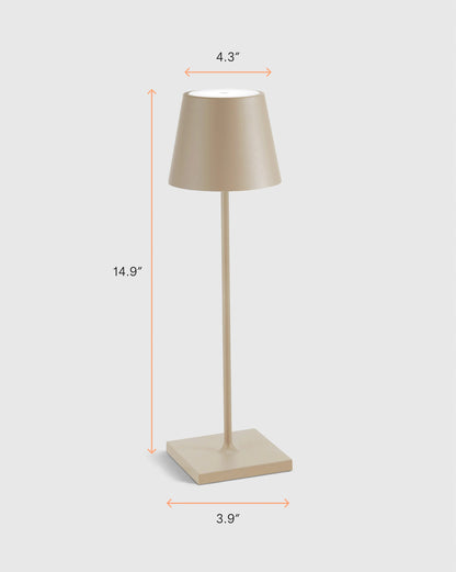 Poldina Pro Rechargeable Table Lamp by Zafferano - Regular / White