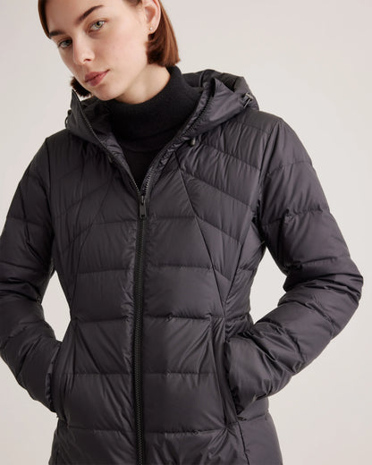 Lightweight Down Packable Puffer Hooded Jacket - XS / Navy