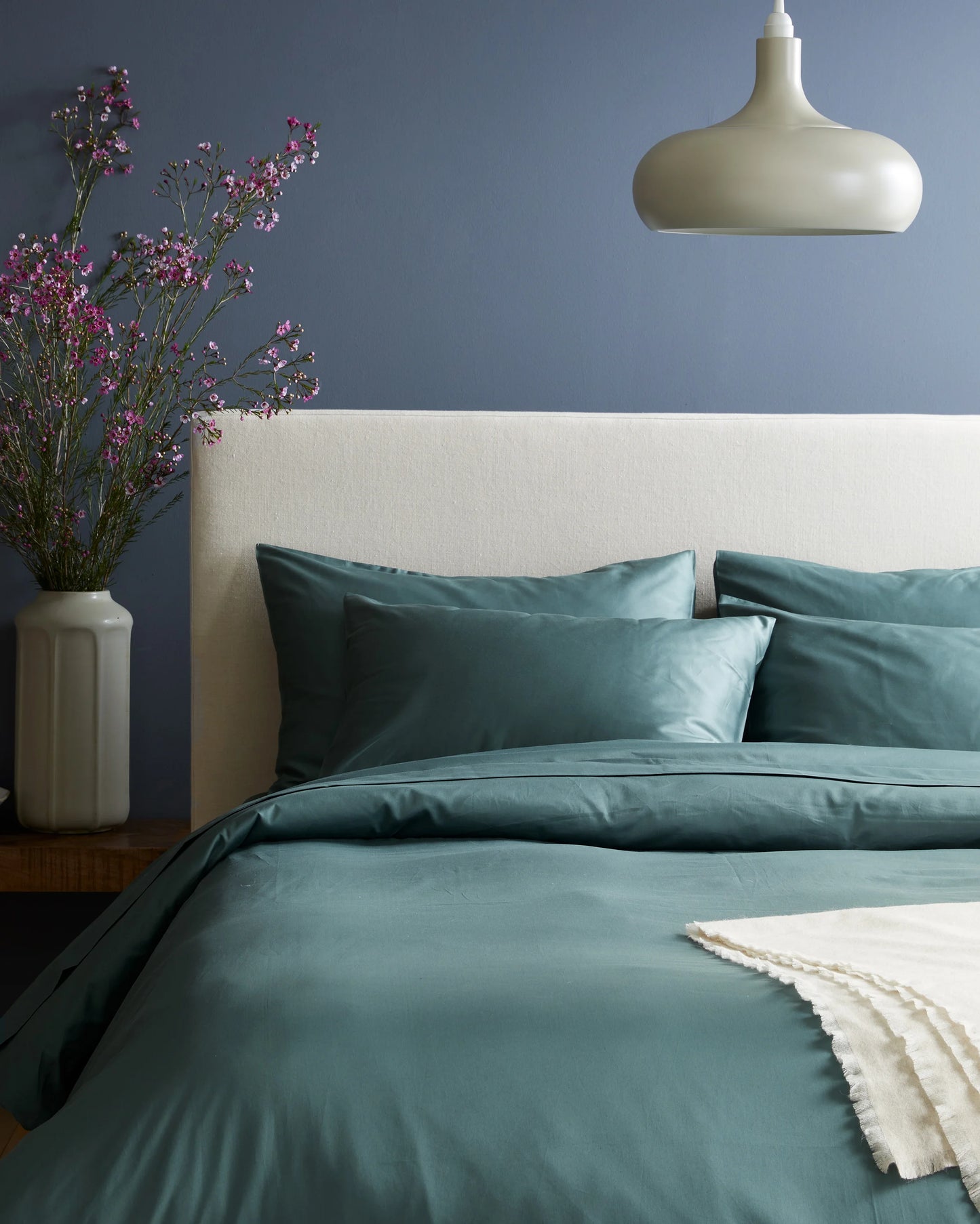 Luxury Organic Sateen Duvet Cover Set - Twin / Ivory