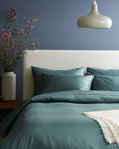 Luxury Organic Sateen Duvet Cover Set - Twin / Ivory