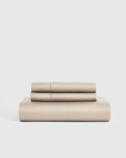 Signature Giza Cotton Sateen Fitted Sheet Set - Twin / Mineral