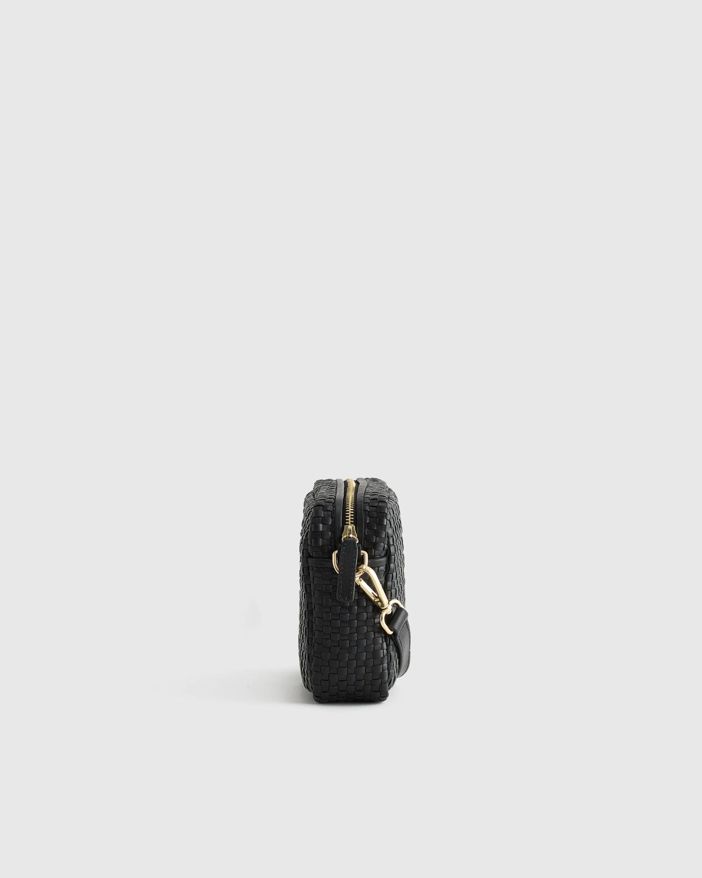 Italian Leather Handwoven Crossbody - One Size / Cognac