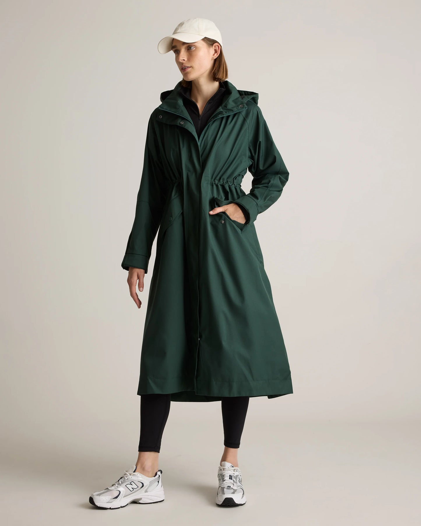 Weather Proof Rain Trench Coat - XS / Dark Spruce