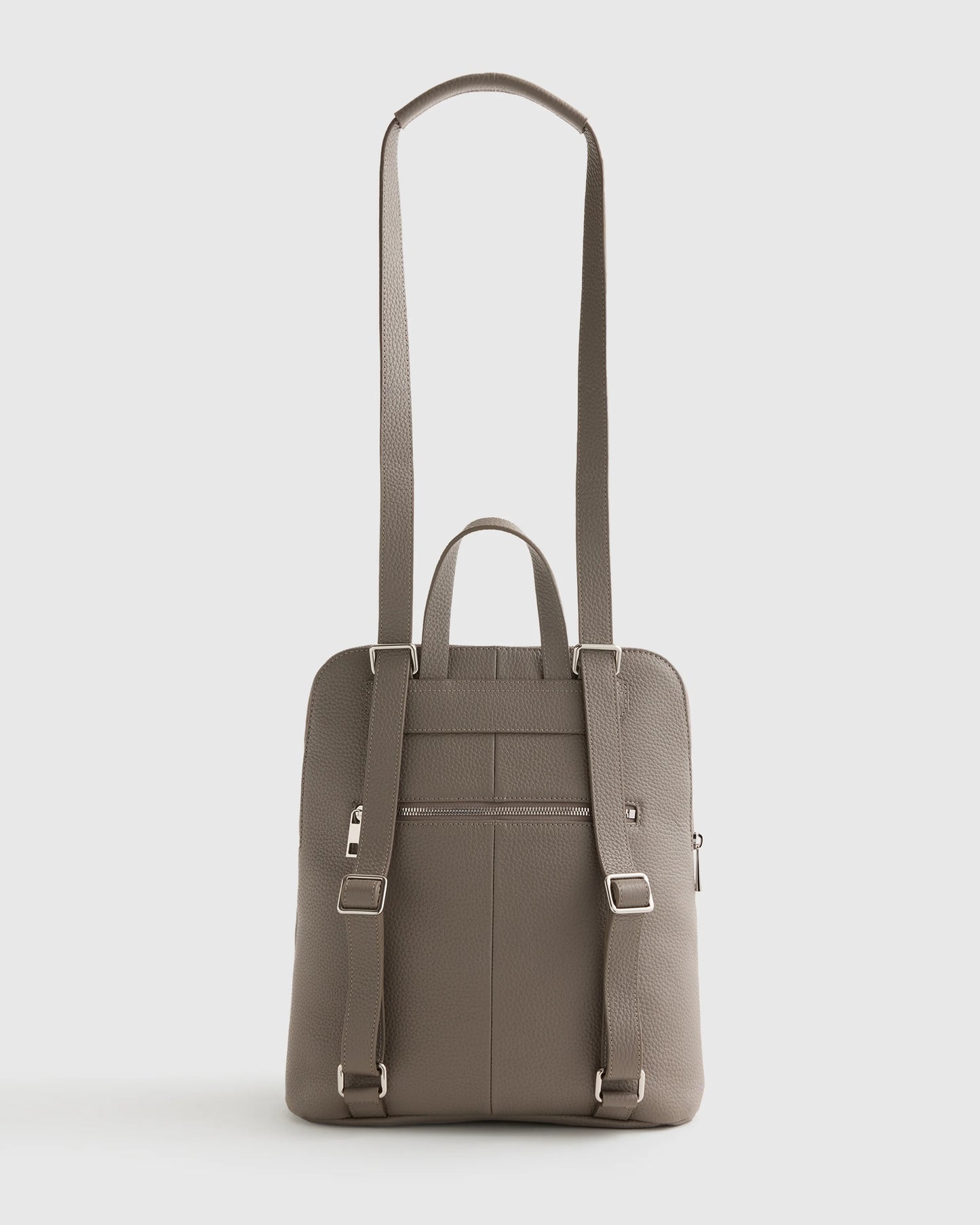 Italian Leather Convertible Backpack - One Size / Black