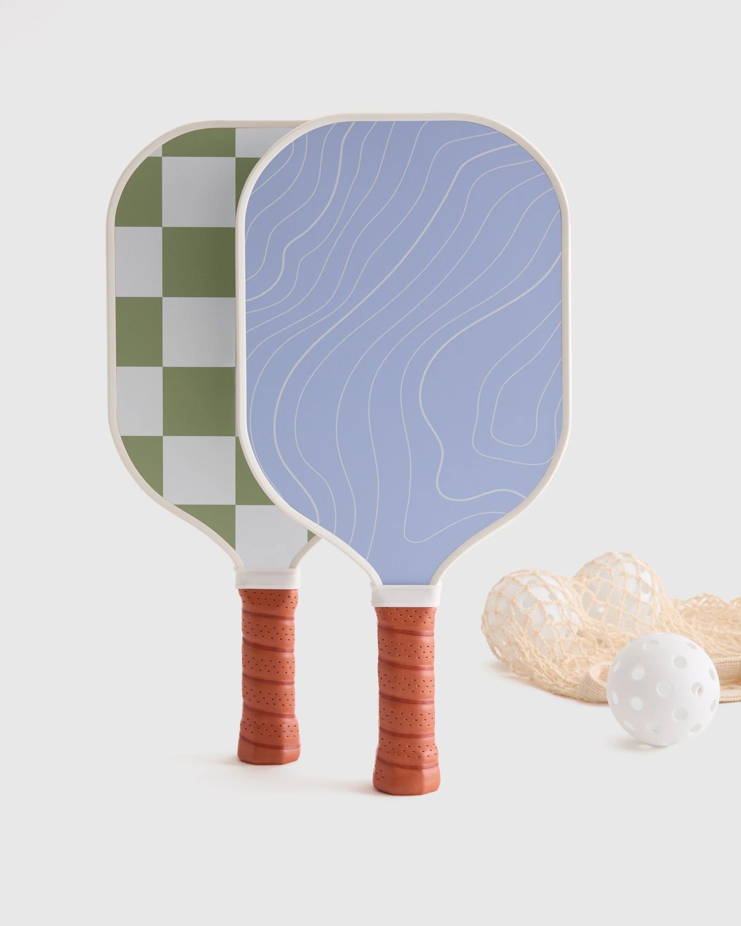 Two Paddle Pickleball Set - One Size / Sage/Cantaloupe