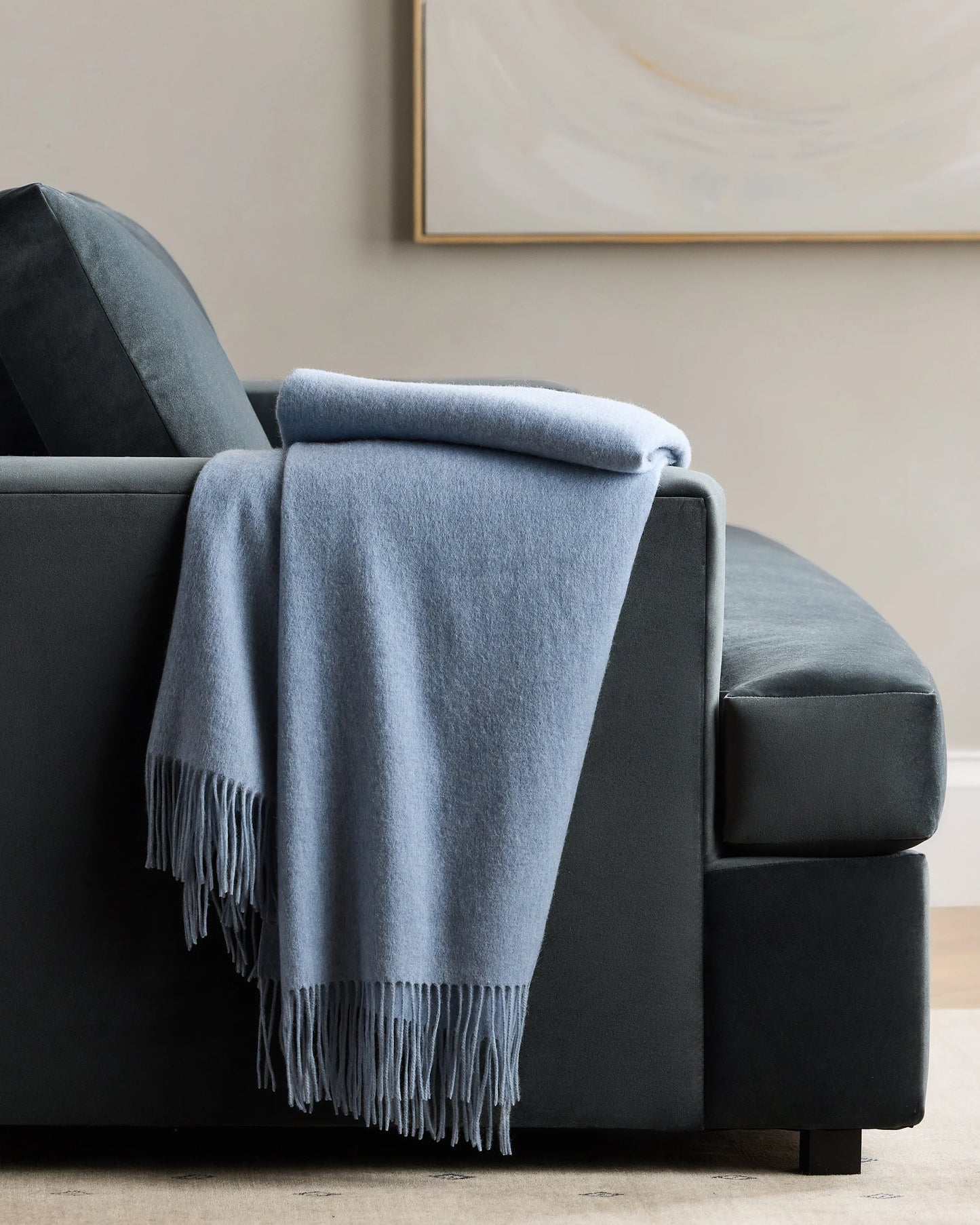 Mongolian Cashmere Throw - 50x60 / Heather Grey