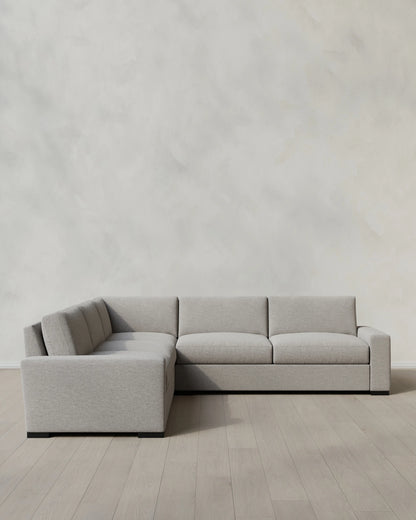 Stillman L Sectional in Performance Basketweave - 116x116 / Flax
