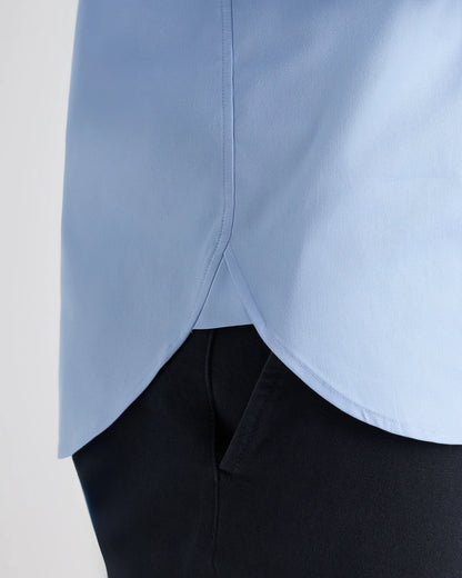 Organic Cotton Stretch Twill Dress Shirt - S / Grey Stripe