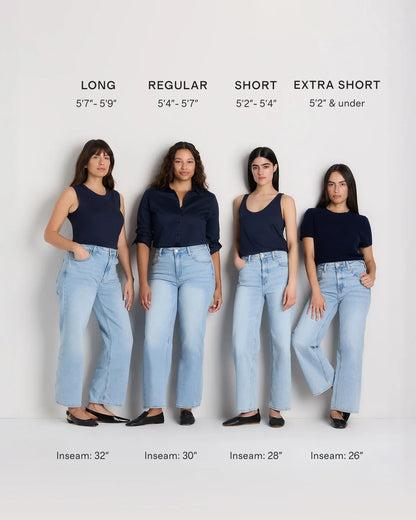 Bella Stretch Relaxed Straight Jeans - 24 / Atlantic Blue