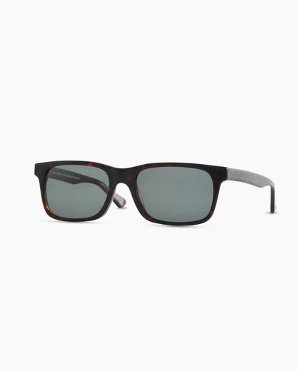 River Polarized Acetate Sunglasses - One Size / Tortoise with Green lens