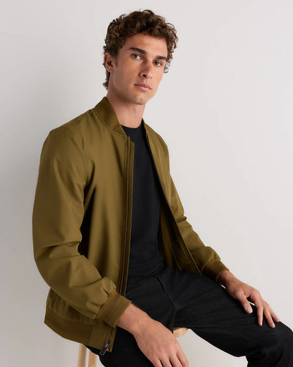 Water-Resistant Flex Bomber Jacket - S / Black