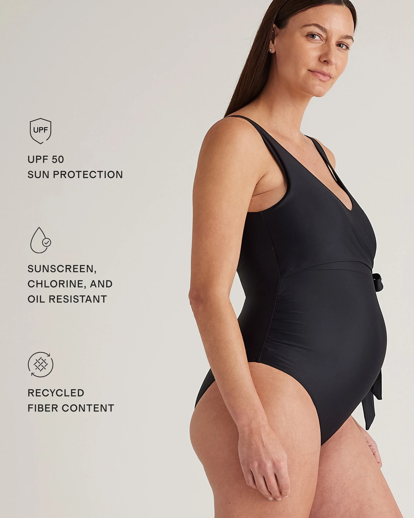 Italian Maternity Wrap One-Piece Swimsuit - XS / Cherry