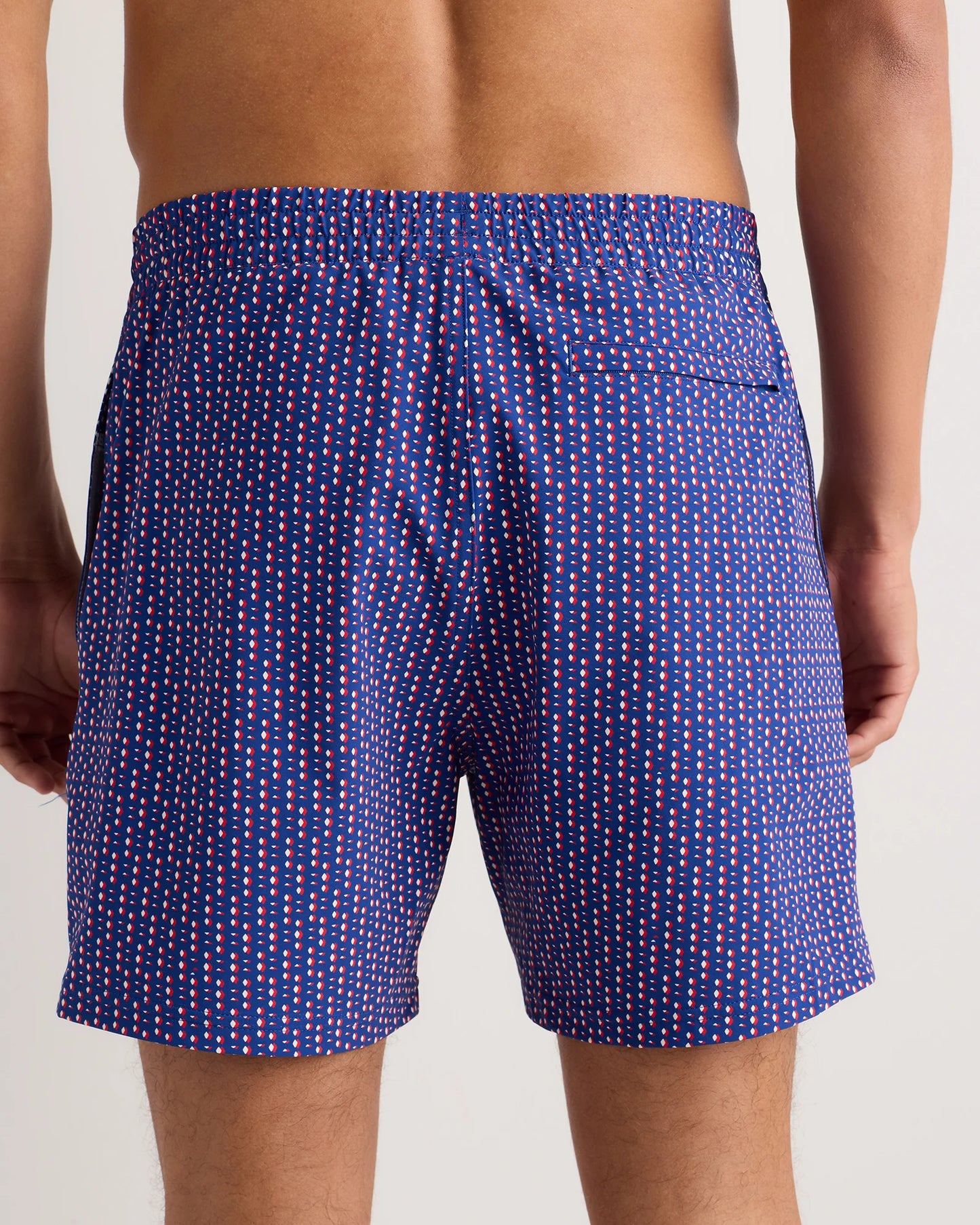 Italian Swim Trunks - 5.5" - XS / Navy Diamond Geo