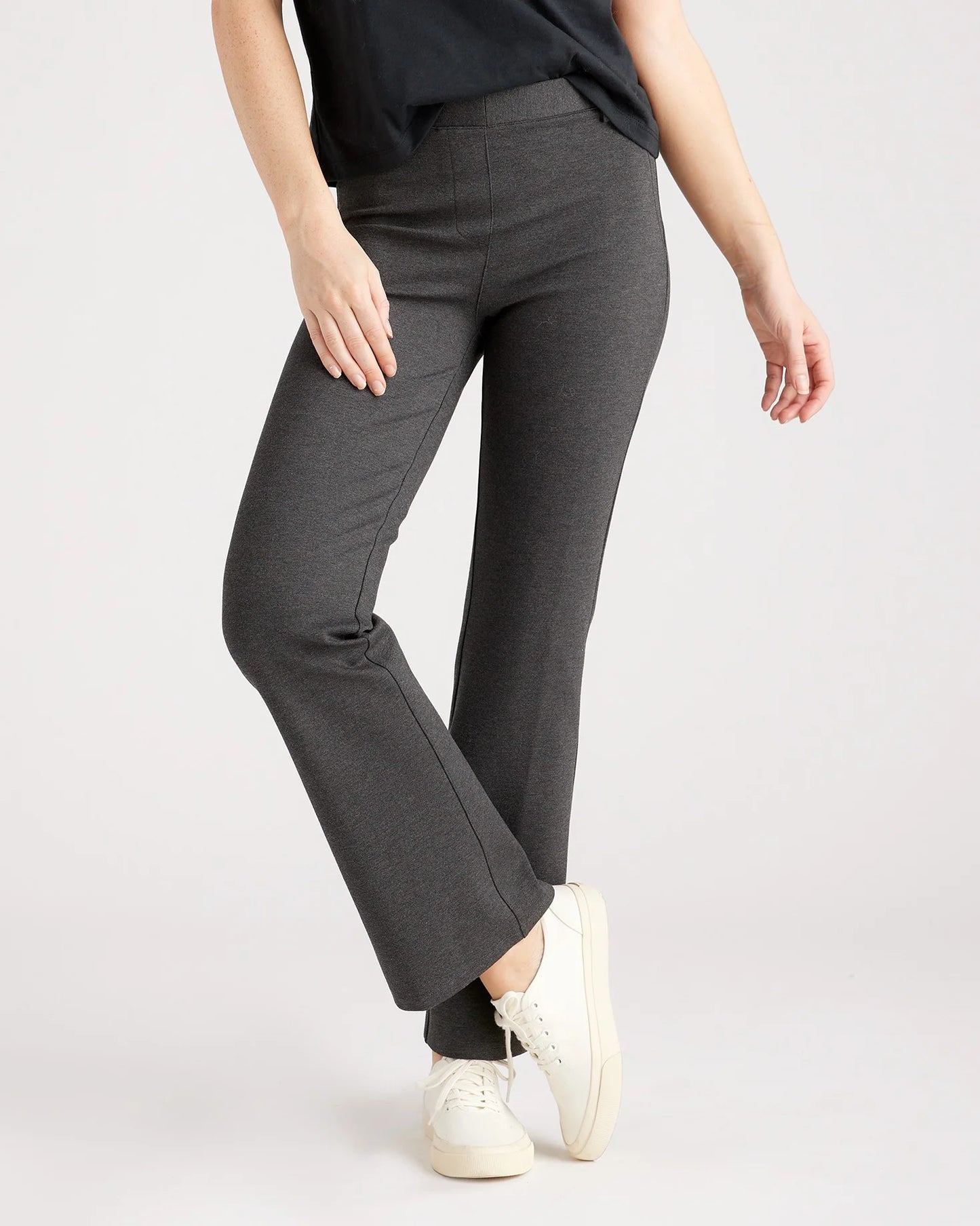 Ultra-Stretch Ponte Bootcut Pants - XS / Black