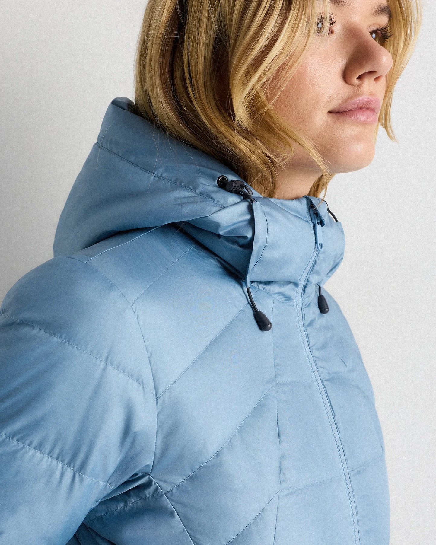 Lightweight Down Packable Puffer Hooded Jacket - XS / Navy